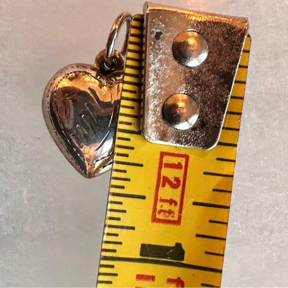 Sterling Silver Puffy Heart Pendant/Charm - Picture 4 of 5